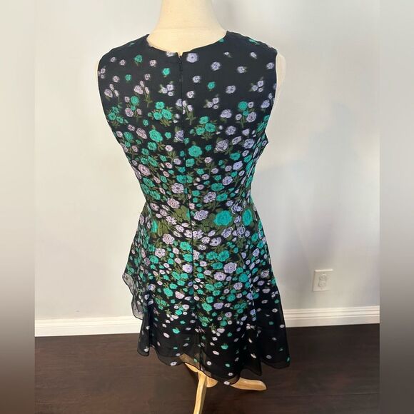 Lela Rose Holly Floral Print Knee-Length Women's Dress Size 10 - Picture 4 of 7
